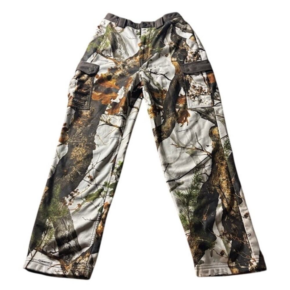 Scent Lok Realtree Camo Hunting Pants Mens Medium Fleece Lined Cargo Outdoors